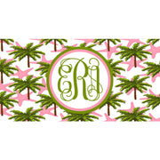 Palm Trees and Starfish Monogrammed License Plate. Palm Trees Car Tag. Monogram perfect Beach Car tag!